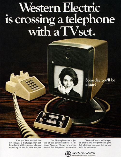 There’s, like, 8 cool things to think about when you look at this vintage ad from 1969.
For a history of the picturephone with other vintage ads like this click here.